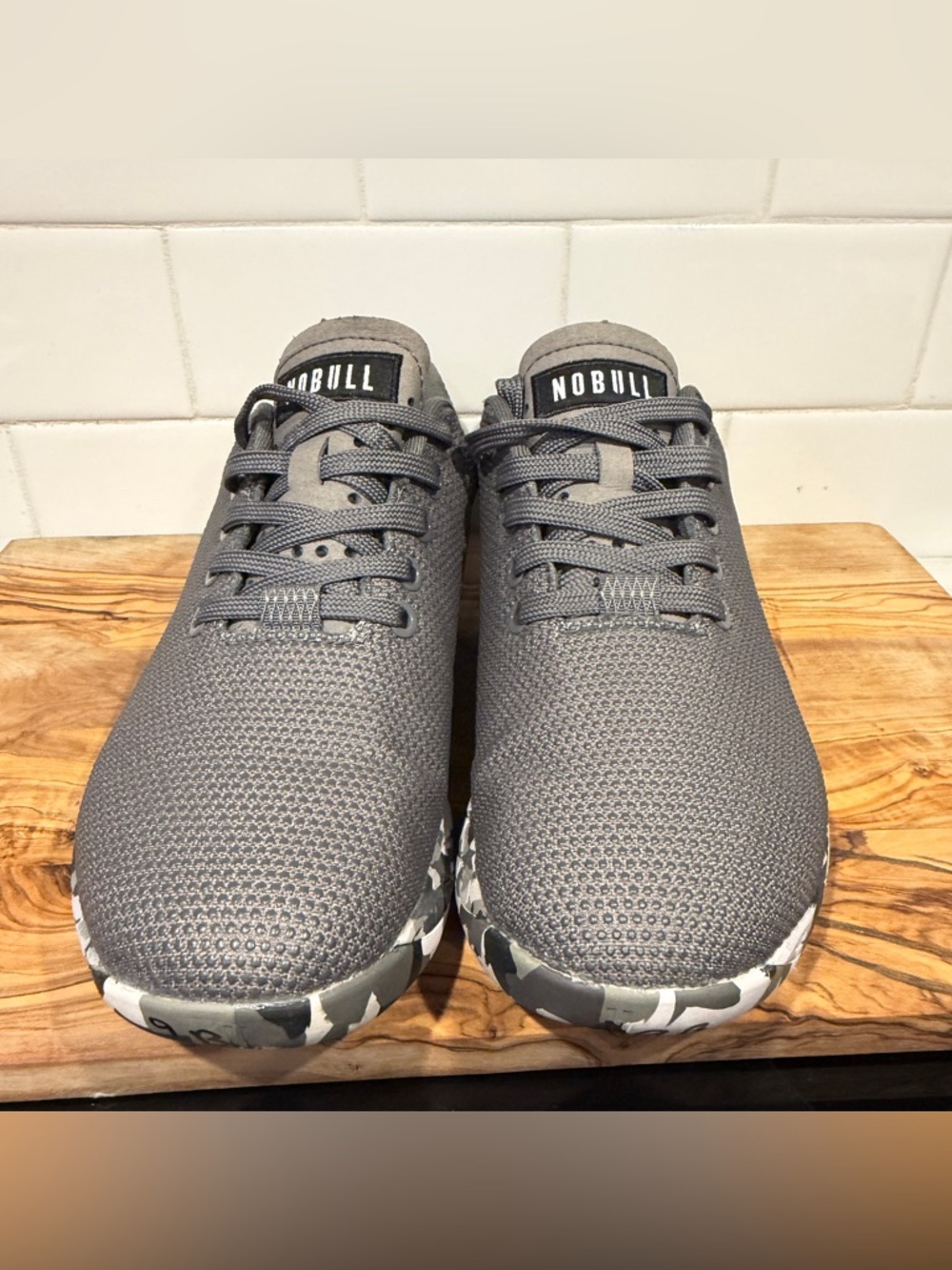 NOBULL  SuperFabric Trainer Low Shoes Black/Gray Camo Soles Women’s 7 Men’s 5.5 - Picture 3 of 12